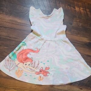 Disney Girls Ariel Cotton Casual Dress